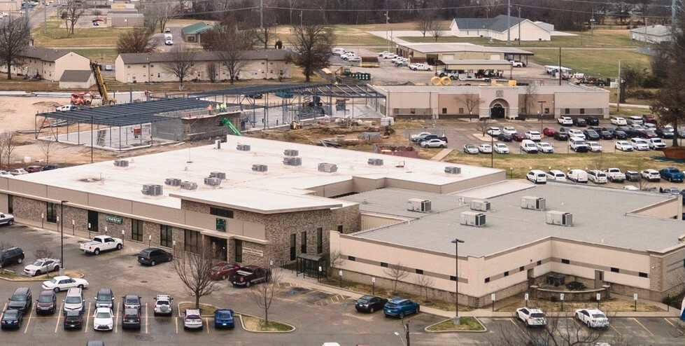 Community Health Center of Southeast Kansas building exterior – aerial view