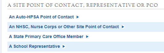 A screenshot of the BHW Customer Service Portal showing the site point of contact, representative, or PCO options.