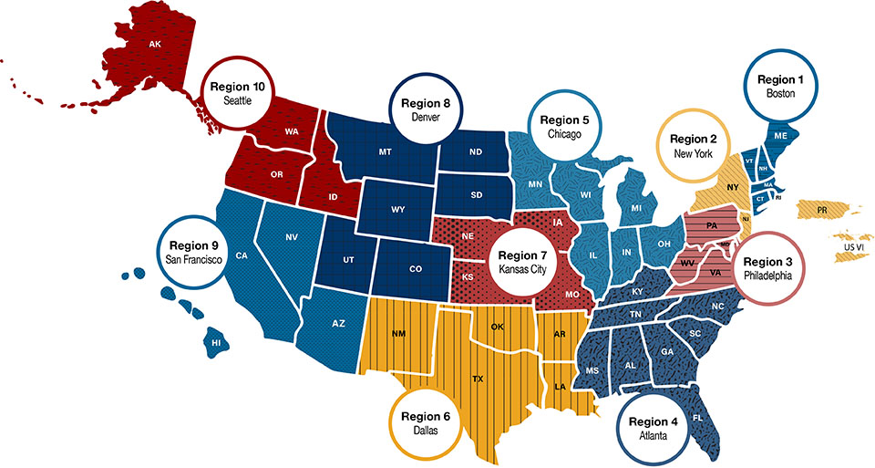 DRO Division of Regional Operations map
