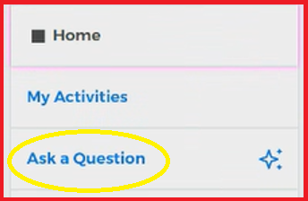 Screenshot of the "Ask a Question" button in the My BHW account