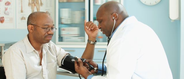 Doctor with patient