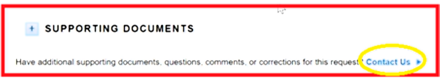 select 'contact us' button